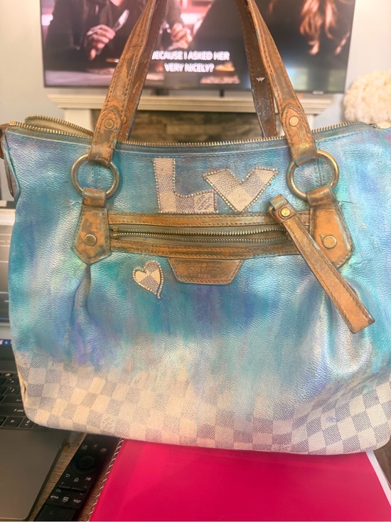 Louis Vuitton Handbags - LOUIS VUITTON DAMIER Azure Tote & cross body strap. Ombrayed Sequin Accents